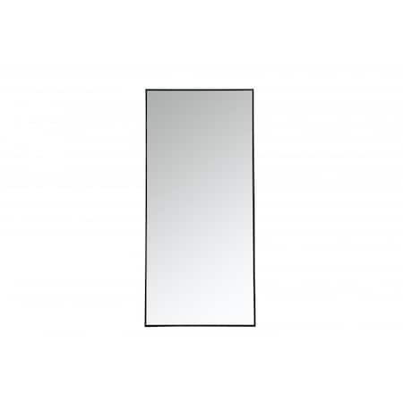 Elegant Decor 30 in. Metal Frame Rectangle Mirror in Black - 29.25 x 59.25 x 0.16 in. MR43060BK